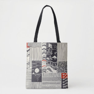 Bolsa Tote Parte de madeira com tinta verde descascada, abstr