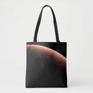 Bolsa Tote Parte De Marte Na Fronteira De Luz E Escuro.