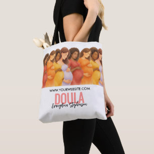 Bolsa Tote Parteira de Aquarela Obstetra Ginecologista Doula