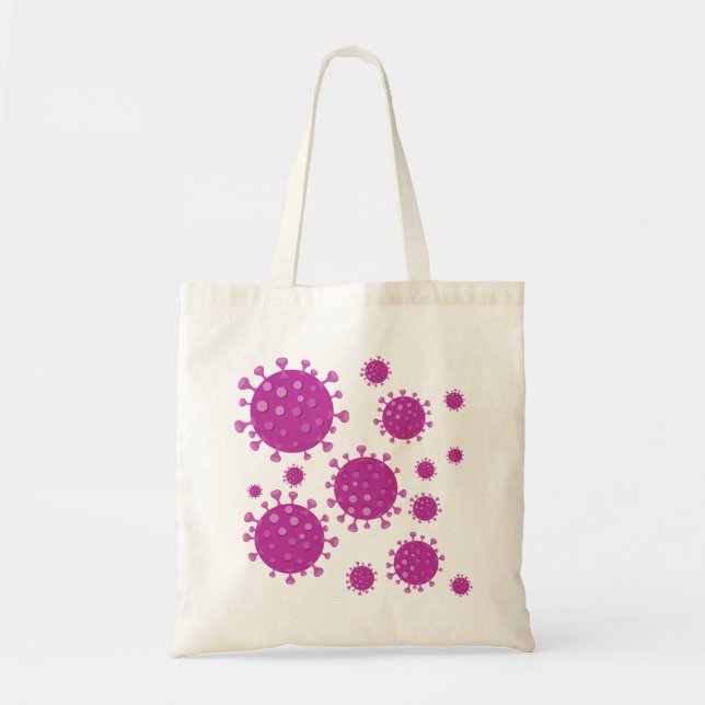 Bolsa Tote Partícula Viral Roxa (Frente)