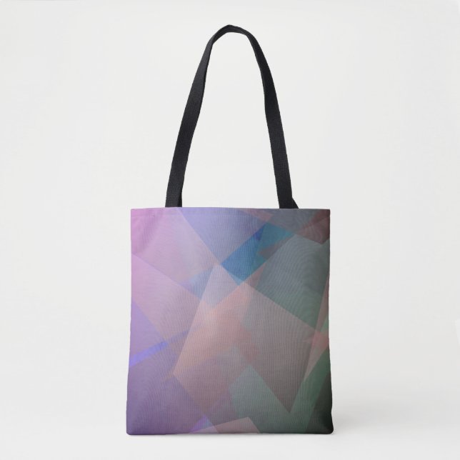 Bolsa Tote Partículas Abstratas Voadoras | Formas Geométricas (Frente)