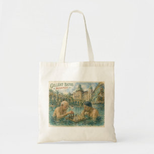 Bolsa Tote Partida de xadrez Gellert Baths Budapeste Hungria