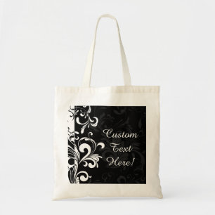 Bolsa Tote Partido branco preto do redemoinho da fonte