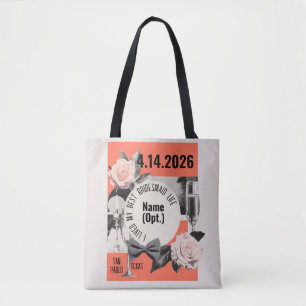 Bolsa Tote Partido Bridal Obrigado, Vintage Moderna do século
