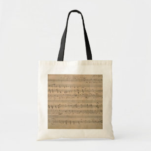 Bolsa Tote Partitura antiga, canção do ancião, 1822