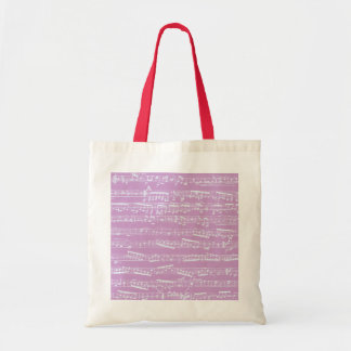 Bolsa Tote Partitura cor-de-rosa