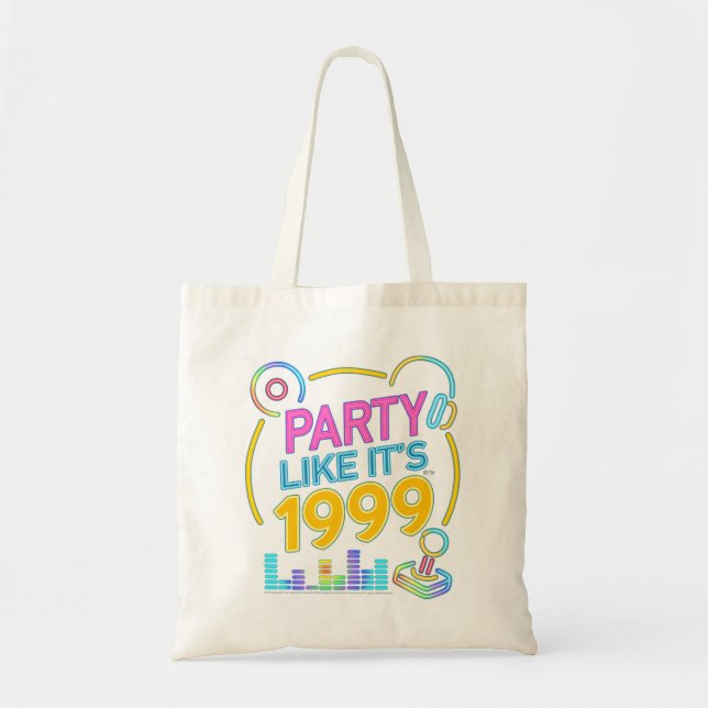 Bolsa Tote Party Like It’s 1999®™ – Neon Soundtrack (Frente)