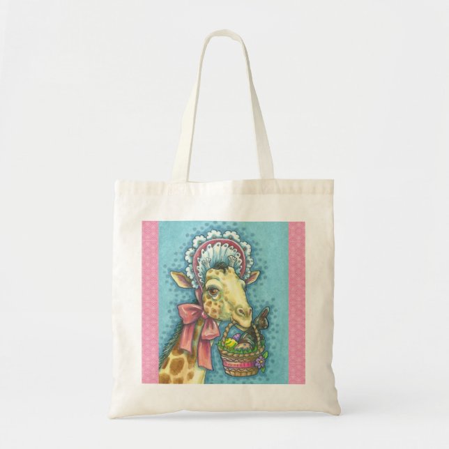 BOLSA TOTE PÁSCOA BONNET GIRAFFE, PRIMAVERA TOTE BAG (Frente)