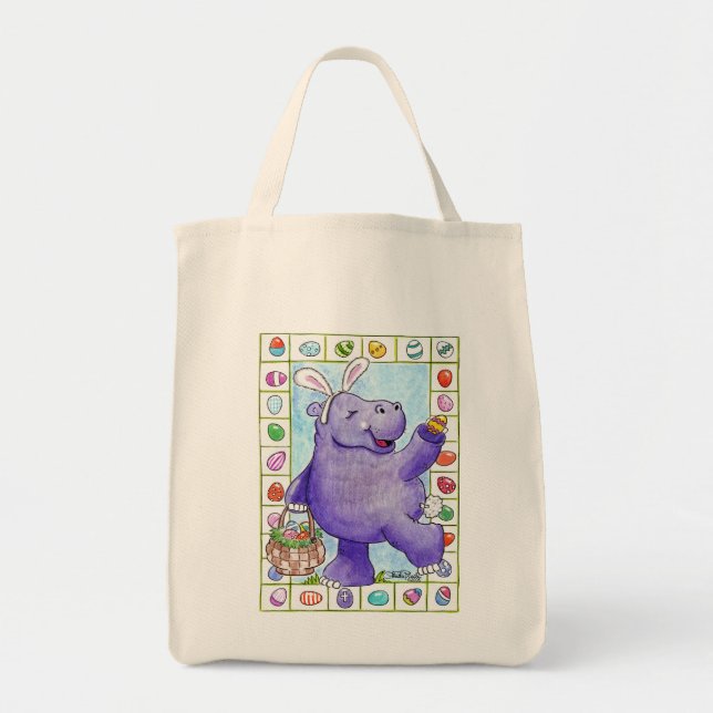 Bolsa Tote Páscoa Bunny Hippo (Frente)
