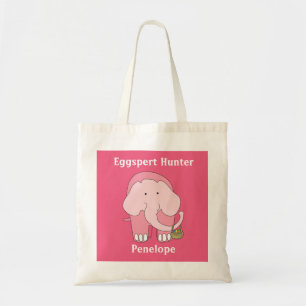 Bolsa Tote Páscoa de Elefante Rosa-Rosa
