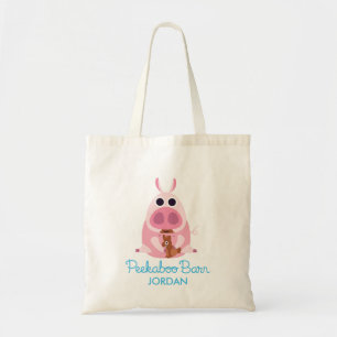 Bolsa Tote Páscoa   do celeiro do Peekaboo suspeitoso o porc
