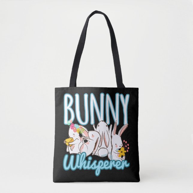 Bolsa Tote Páscoa do Coelho Whisperer Coelho (Frente)