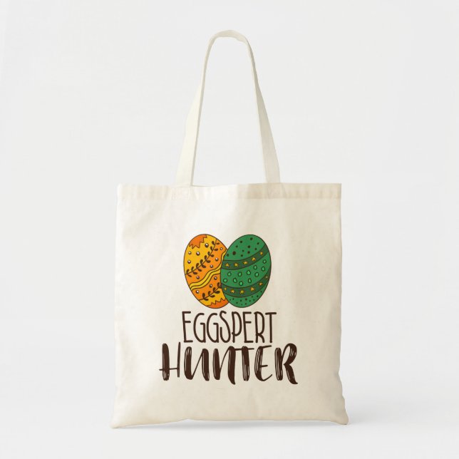 Bolsa Tote Páscoa Eggspert Hunter Engraçado (Frente)