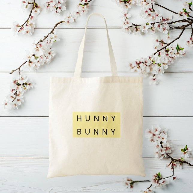 Bolsa Tote Páscoa "Hunny Bunny" de Pastel amarelo (Criador carregado)
