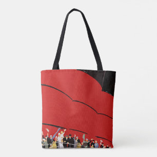 Bolsa Tote Passageiros de Navio de Cruzeiro Antigo Acenando u