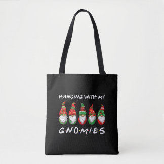Bolsa Tote Passando Com O Meu Gnomos Gnomos, Amigo De Natal