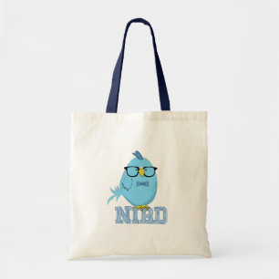 Bolsa Tote Passarinho Nerd Engraçado com Óculos   Pássaro Fof