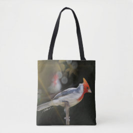 Bolsa Tote Pássaro Cardinal Pinto Vermelho