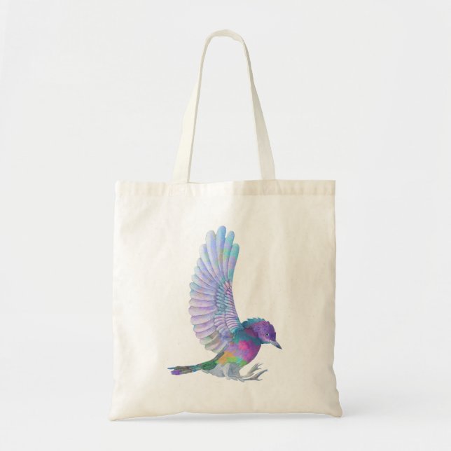 Bolsa Tote Pássaro Colorido Fantástico (Frente)