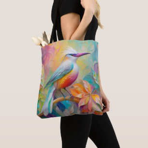 Bolsa Tote Pássaro da fantasia vermelho-rosa-bico