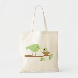 Bolsa Tote Pássaro de bebê verde