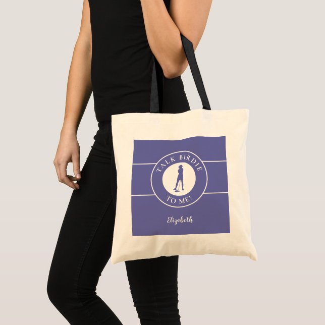 Bolsa Tote Pássaro de Conversa Engraçada Para Mim Golfista Az (Frente (produto))