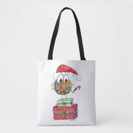 Bolsa Tote Pássaro de Natal Branco bonito