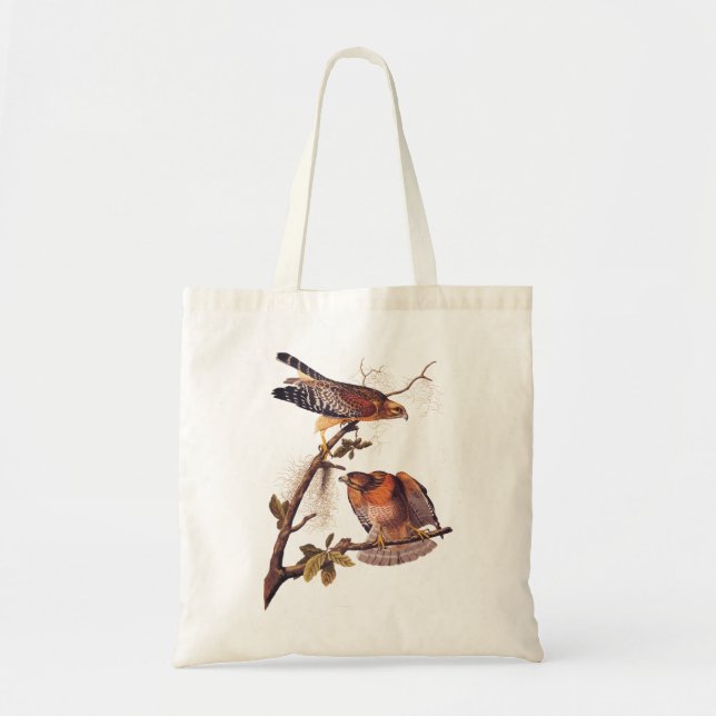 Bolsa Tote Pássaro de Preia ruivo Hawk Audubon (Frente)