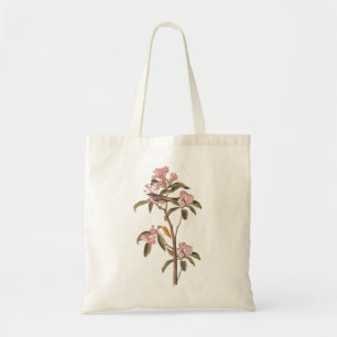 Bolsa Tote Pássaro-do-rei Cuvier de Audubon em Calico Rosa