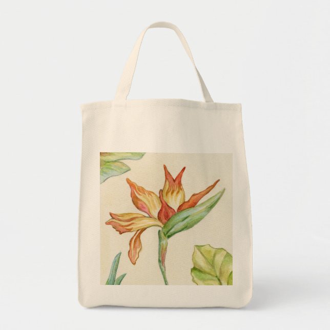 Bolsa Tote Pássaro do saco da flor de paraíso (Frente)