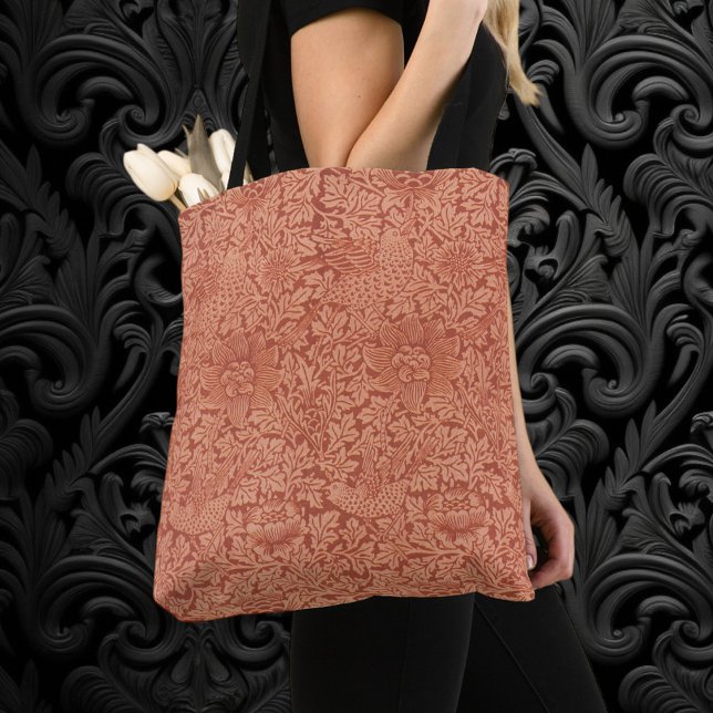 Bolsa Tote Pássaro e Anêmona por William Morris, Natureza Vin (Bird and Anemone by William Morris, Vintage Nature Tote Bag)