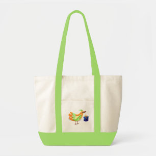 Bolsa Tote Pássaro e presente, saco