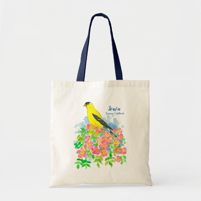 Bolsa Tote Pássaro Estadual Amarelo Goldfinch da Grocería de  (Frente)