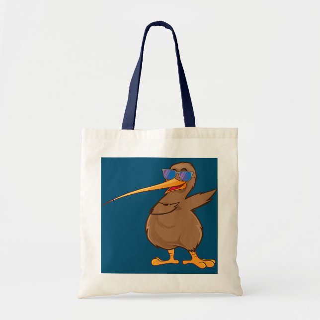Bolsa Tote Pássaro neozelandês Dabbing Kiwi Bird Da Dance (Frente)