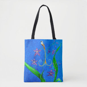 Bolsa Tote Pássaro Orquídeo do Havaí Feliz