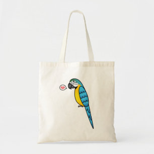 Bolsa Tote Pássaro-Pássaro-Pássaro Azul-Cartoon Amarelo