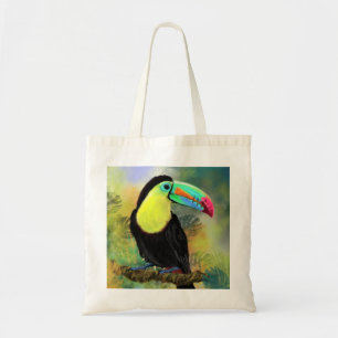 Bolsa Tote Pássaro Toco Tropical Exótico - Pintura Migrada