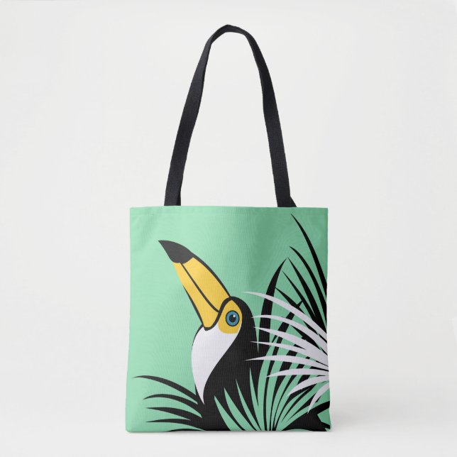 Bolsa Tote Pássaro Toucan Exótico (Frente)