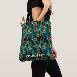 Bolsa Tote Pássaro Tropical das Flores do Paraíso