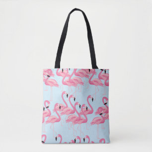 Bolsa Tote Pássaro Tropical do flamingo sem soldadura