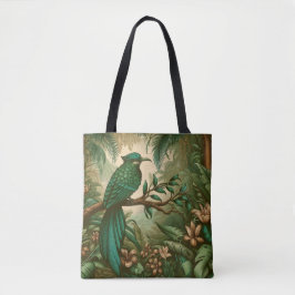 Bolsa Tote Pássaro Tropical na Selva Verde Lush 2