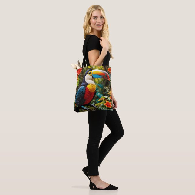 Bolsa Tote Pássaro tucano colorido (No(a) Modelo)