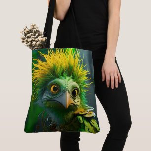Bolsa Tote Pássaro Verde