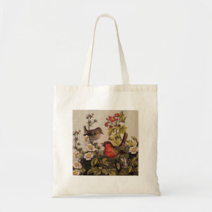 Bolsa Tote Pássaros Cantores do Robin da Primavera Vintage Bo