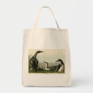 Bolsa Tote Pássaros de Audubon com trote negra