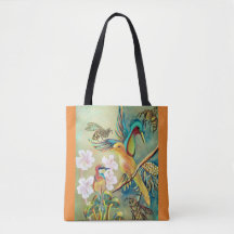 pássaros e abelhas que pintam a sacola