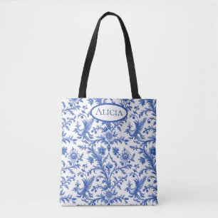 Bolsa Tote Pássaros Mágicos - Toile Azul