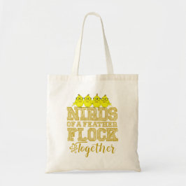 Bolsa Tote Pássaros Nerds Engraçados Pássaros de uma Pena Se