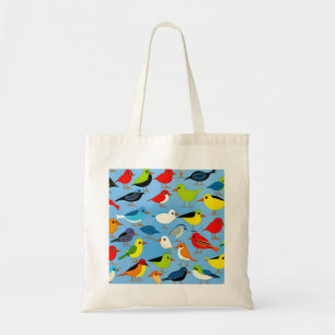 Bolsa Tote pássaros pássaros, passarinhos, desenho animado