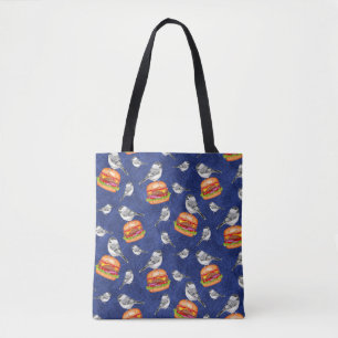 Bolsa Tote Pássaros Tahoe Cheeseburger em Azul Profundo